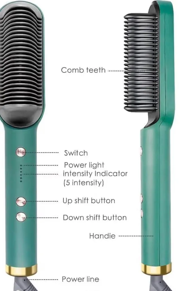 Green_2_In_1_Electric_Hair_Straightener_Brush_Abs_Plastic,_Ceramic